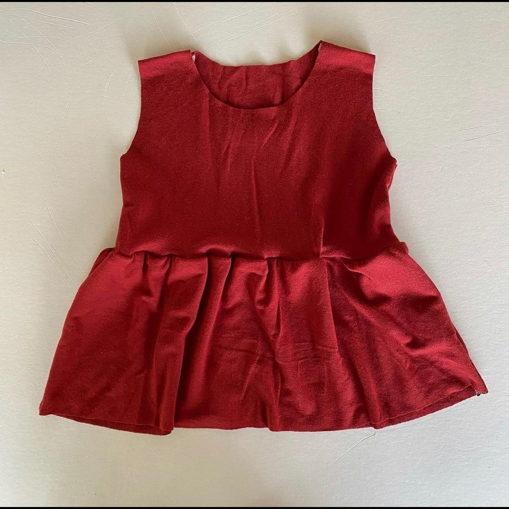 June Park raw hem peplum tank - versatile sizing